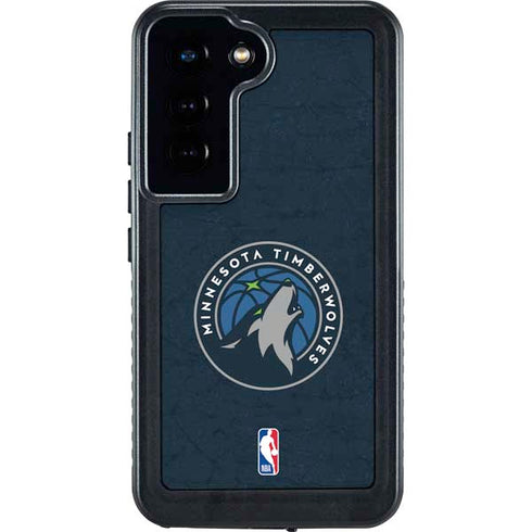 NBA Minnesota Timberwolves Distressed Galaxy S24 Waterproof Case